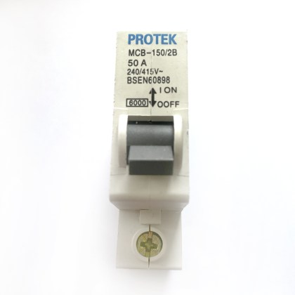 Protek MCB-150/2B B50 50A 50 Amp MCB Circuit Breaker Type B